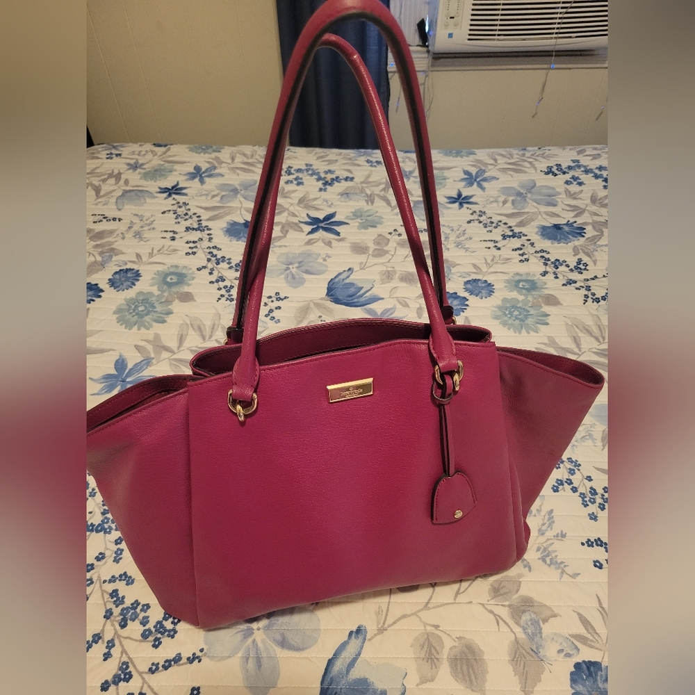 Kate Spade Dark Pink Leather Handbag